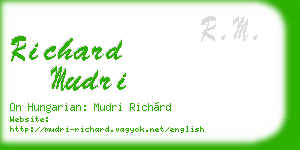 richard mudri business card