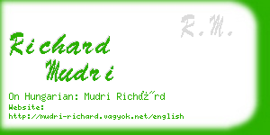 richard mudri business card